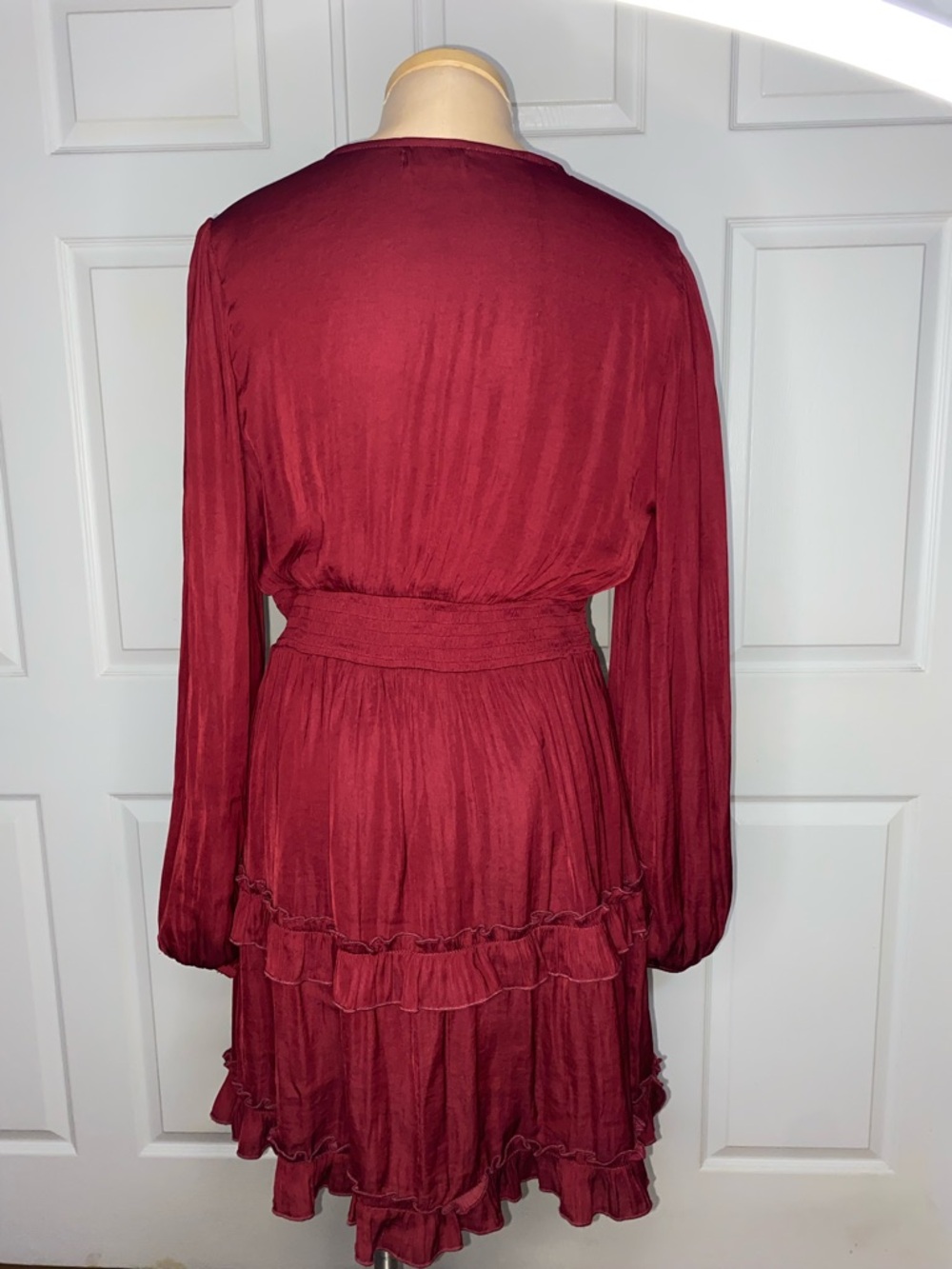 Altar’d State Women’s Burgundy Wine Red Dress, Long Sleeve, Date Night - Picture 5 of 7